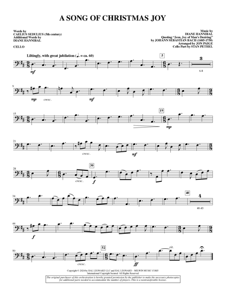 A Song of Christmas Joy (arr. Jon Paige) - Cello