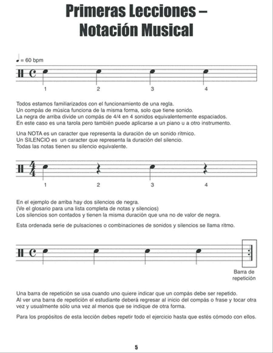 Primeras Lecciones Bateria Drum Set scores gallery preview page 6