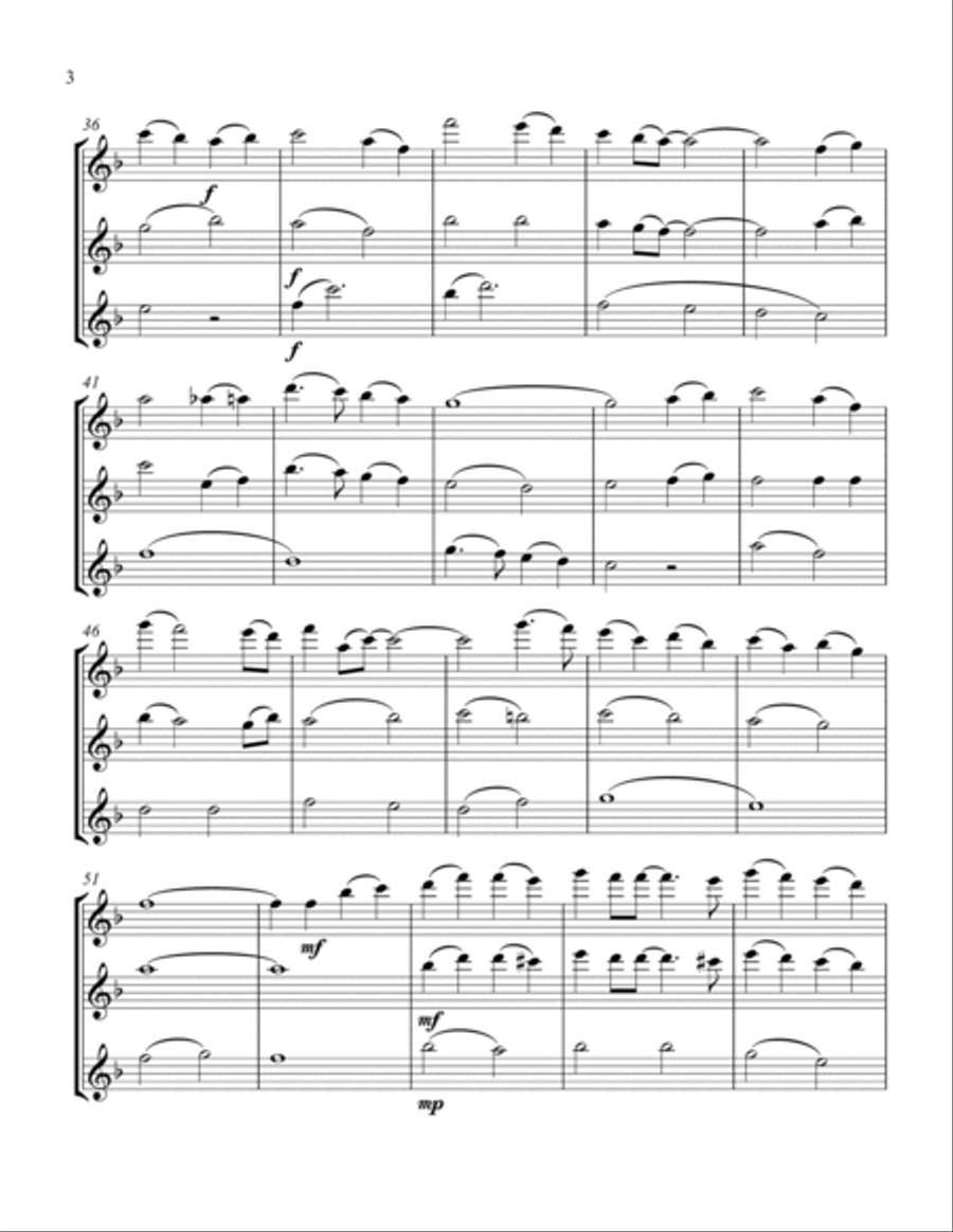 (There's No Place Like) Home For The Holidays Flute Trio scores gallery preview page 4