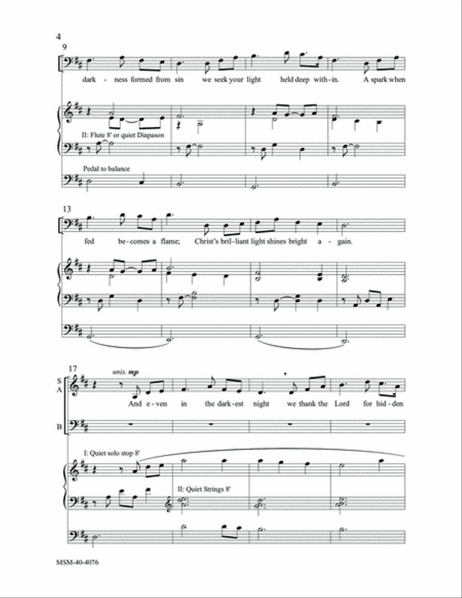 A Steady Flame to Light the Dark 3-Part scores gallery preview page 4