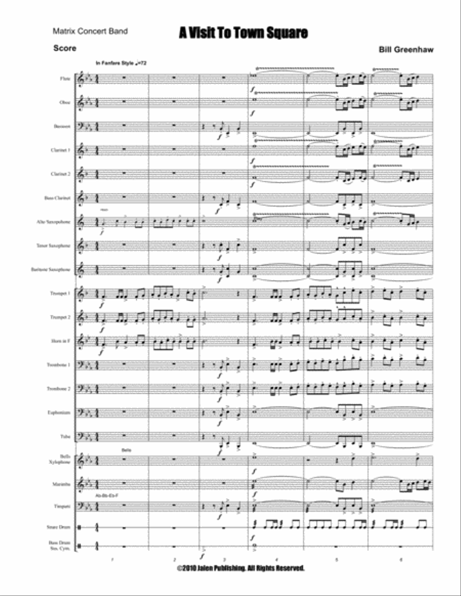 A Visit To Town Square A Visit To Town Square Concert Band scores gallery preview page 2