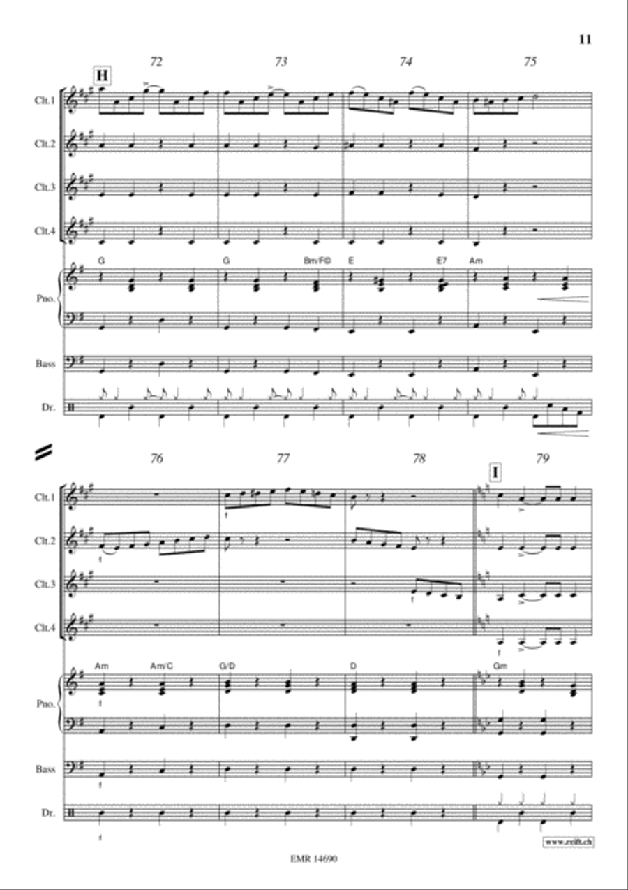 Tico Tico Tico Tico Clarinet scores gallery preview page 11