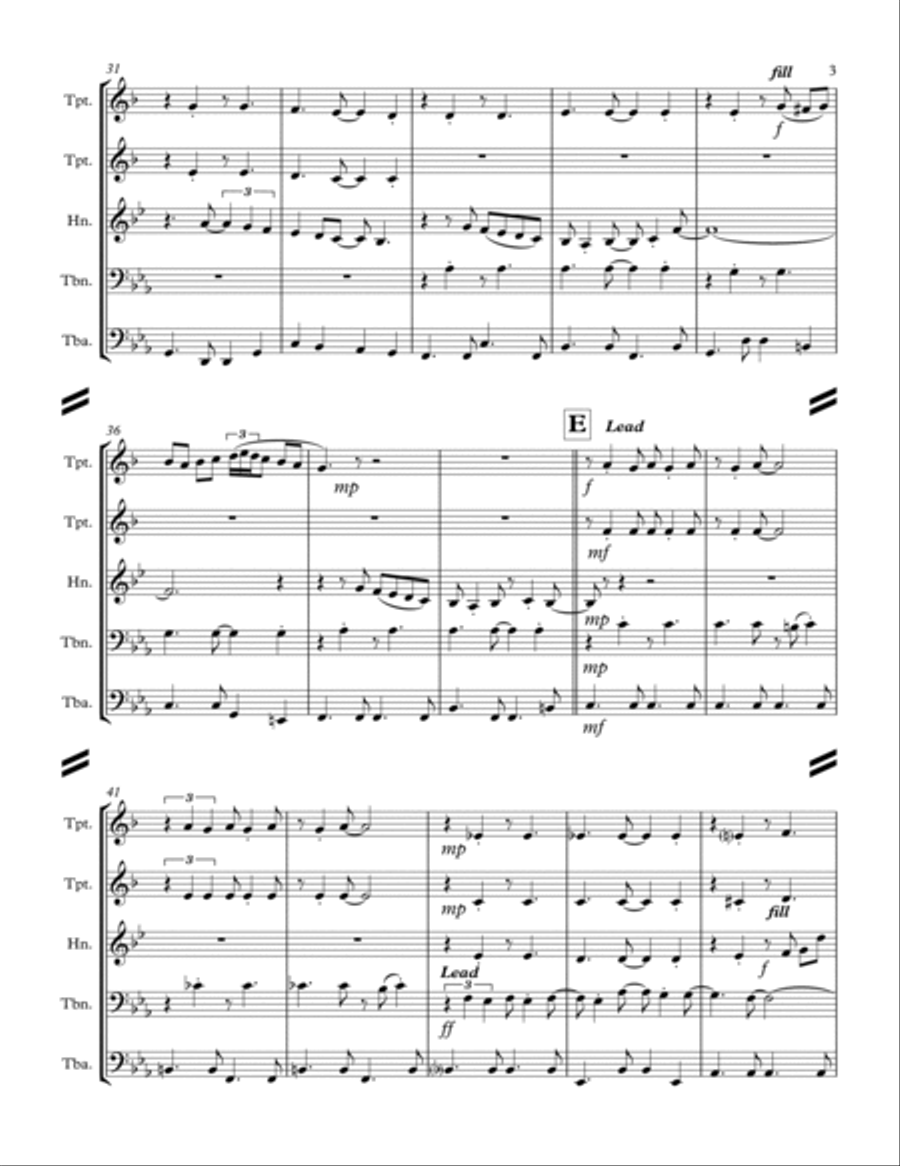 Quiet Nights Of Quiet Stars (Corcovado) Brass Ensemble scores gallery preview page 4