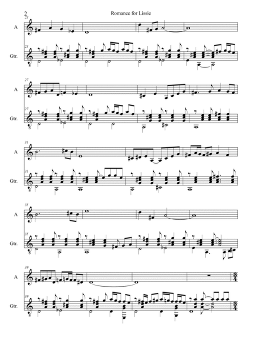 Romance for Lissie for alto vocalise and guitar image number null