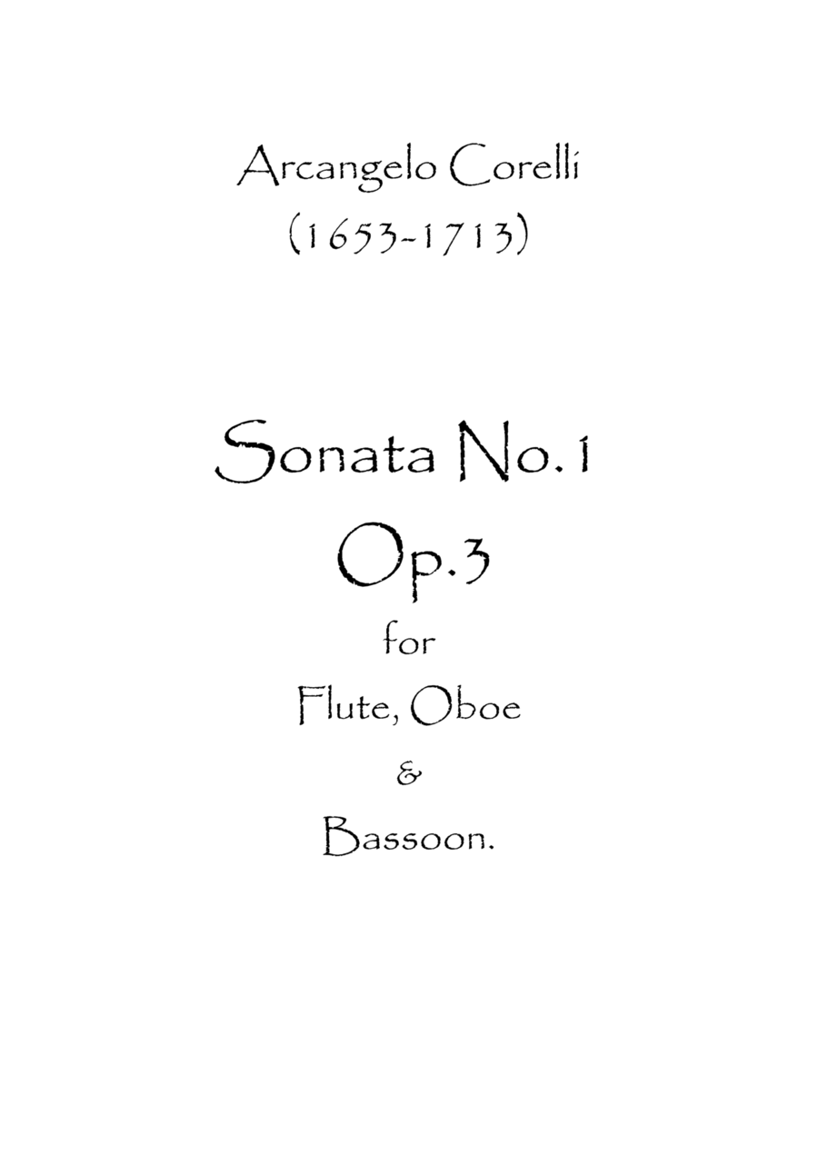 Sonata No.1 Op.3 Woodwind Trio scores gallery preview page 1