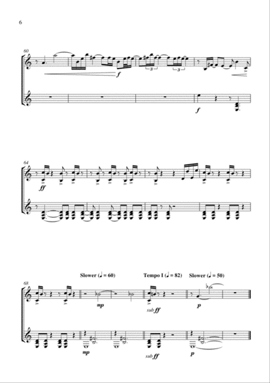 Carson Cooman: Dionis Dreaming (2002) for mandolin and guitar Guitar Solo scores gallery preview page 6