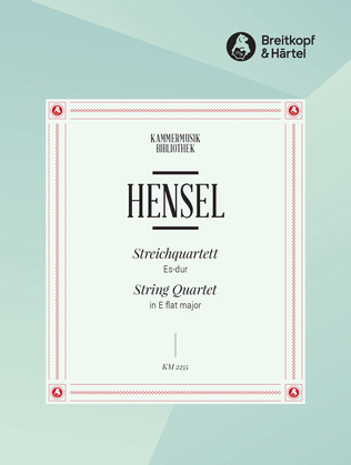 Book cover for String Quartet in E flat major