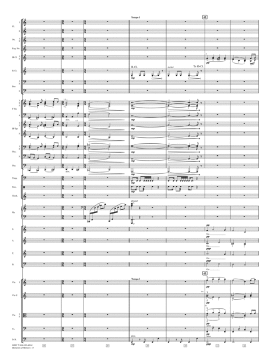 Moments of Memory - Score Only Full Orchestra scores gallery preview page 6