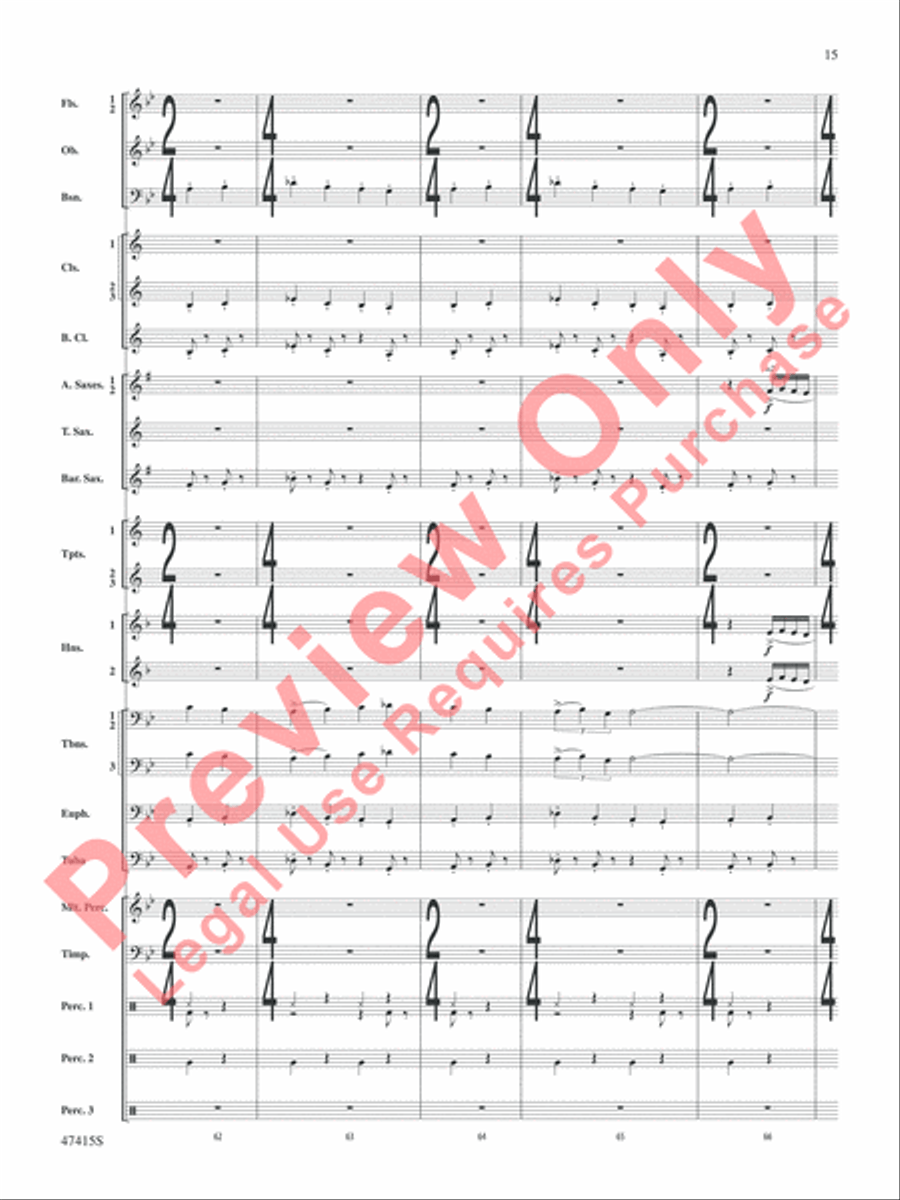 Blessed Are They Blessed Are They Concert Band scores gallery preview page 16