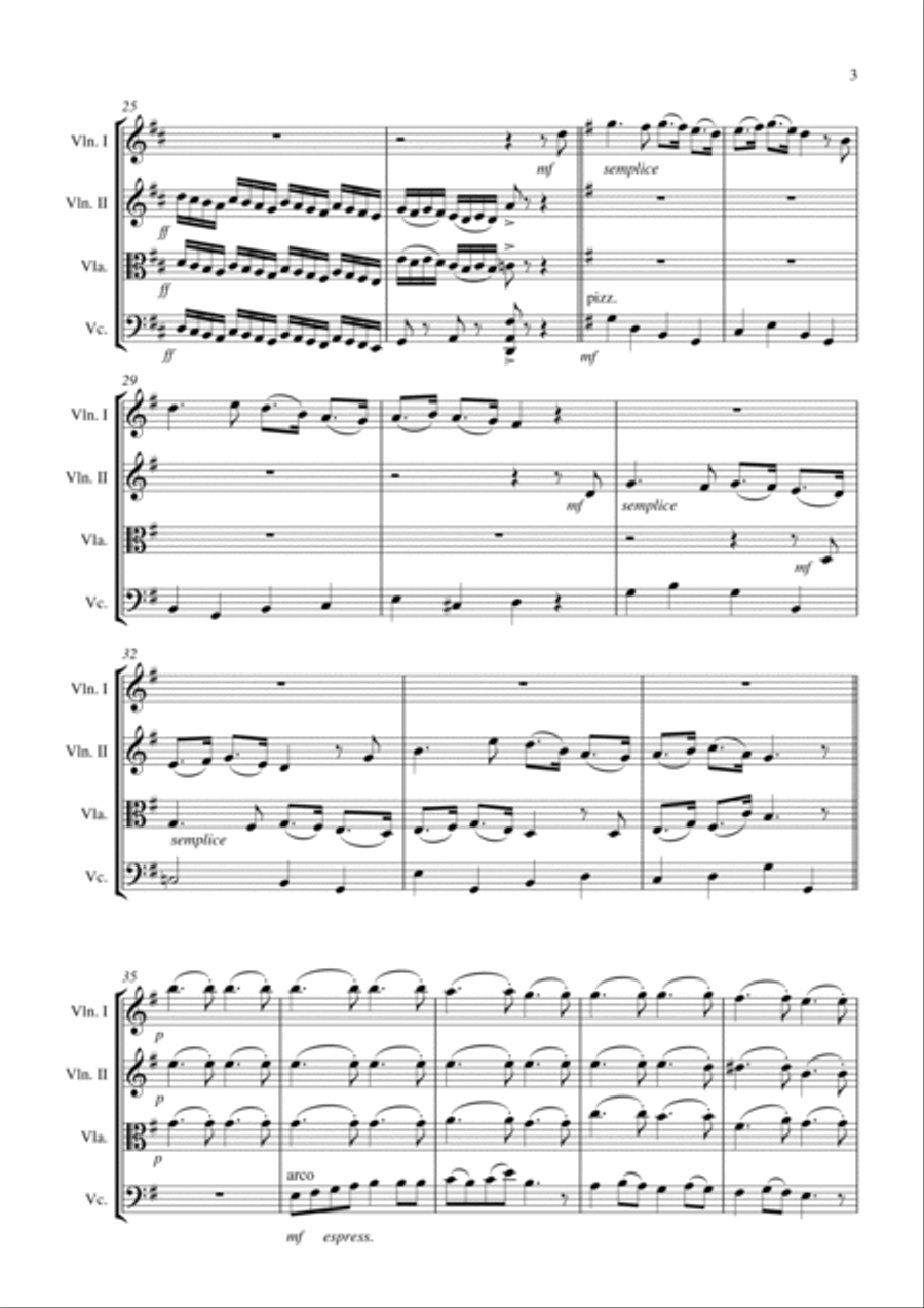 Wedding March Wedding March String Quartet scores gallery preview page 3