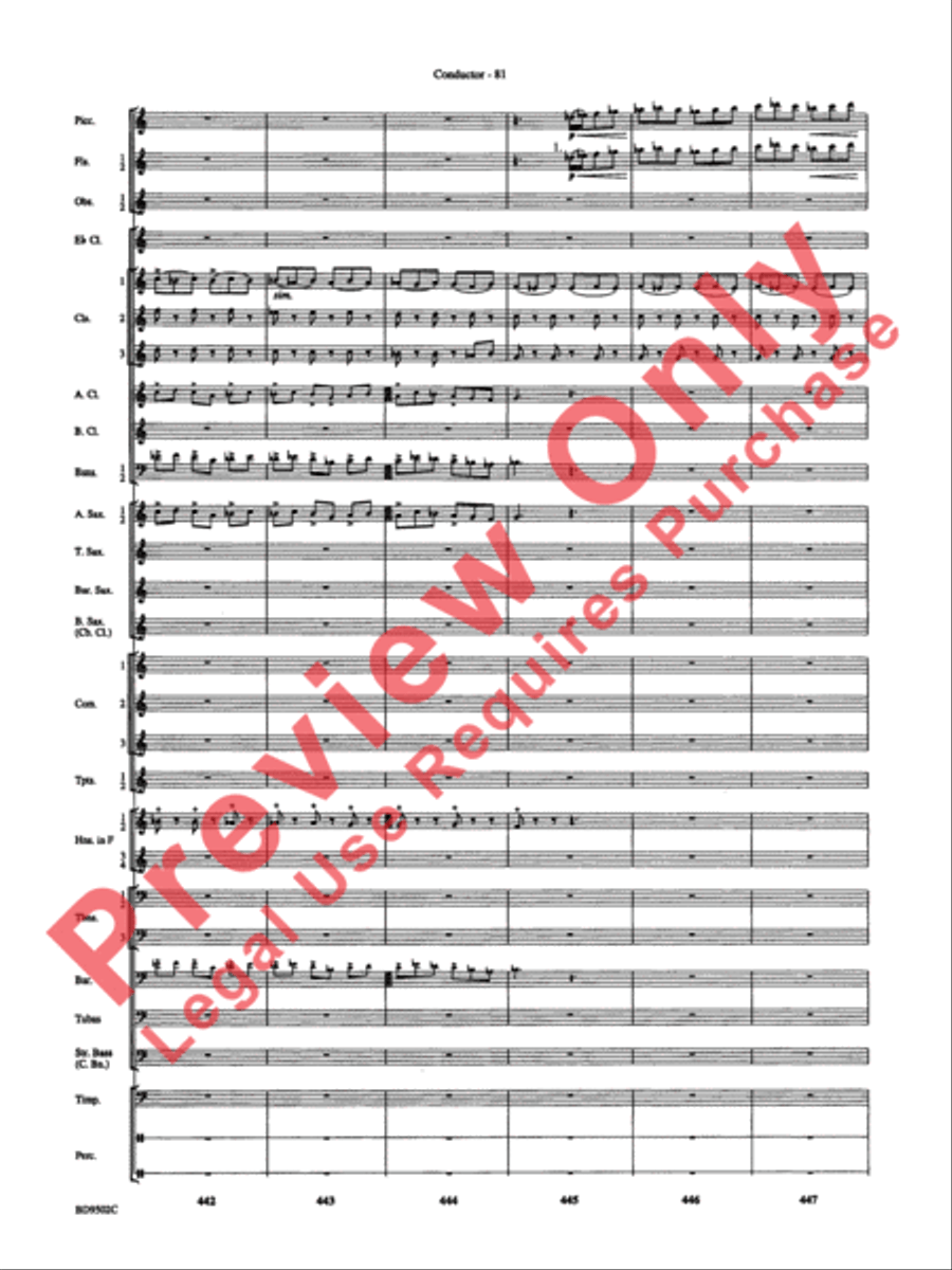 Symphony No. 3 for Band Concert Band scores gallery preview page 84