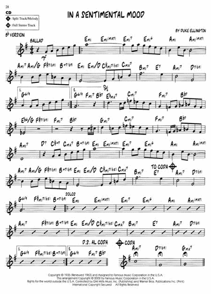 Jazz Play-Along Series Volume 1 - Duke Ellington image number null