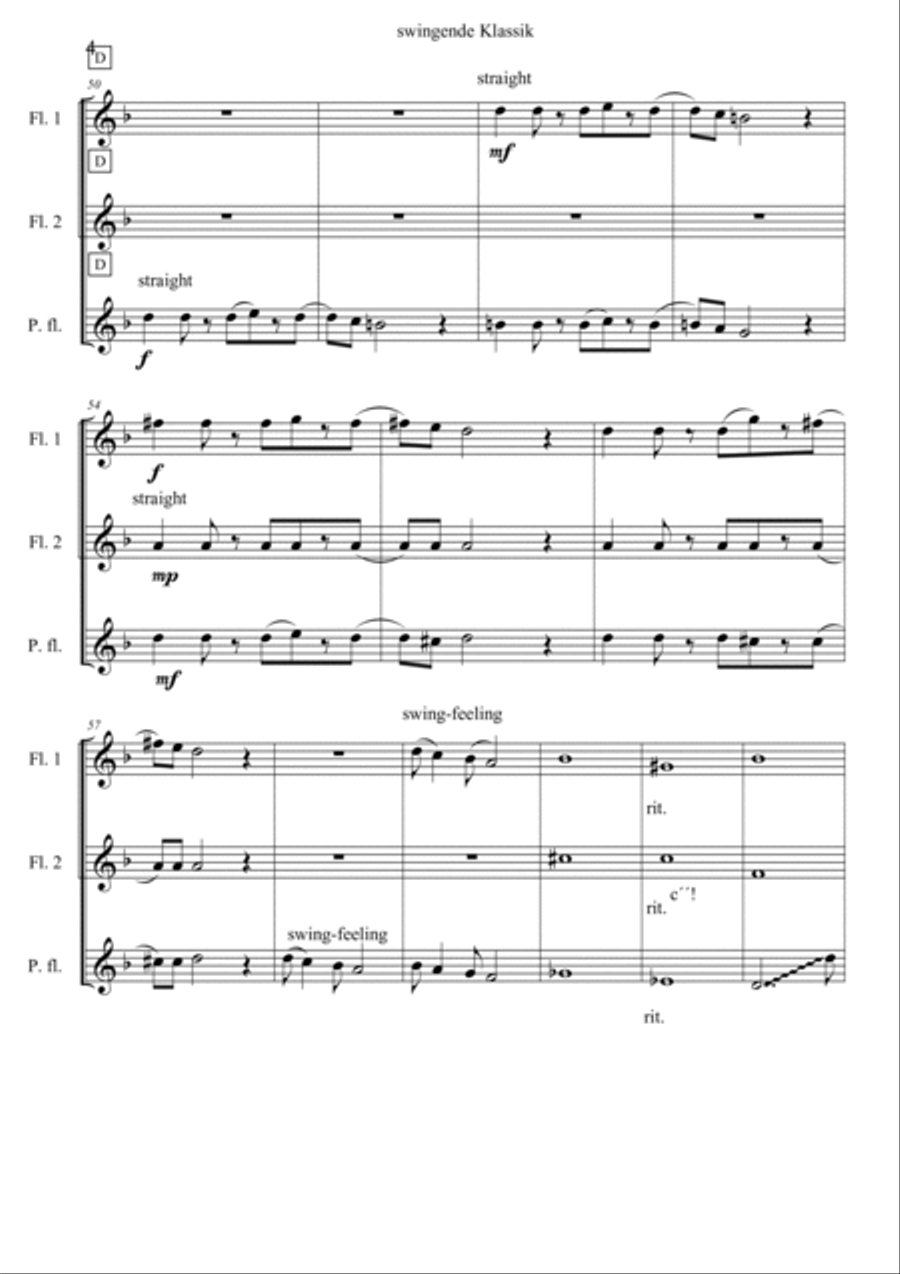 Swingende Klassik / swinging classic Small Ensemble scores gallery preview page 6