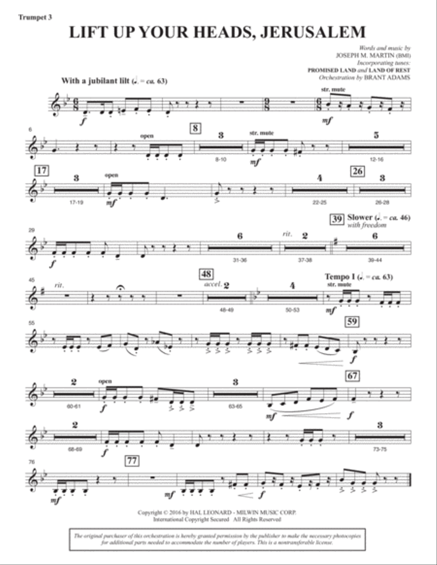 Sacred Places - Bb Trumpet 3 Choir scores gallery preview page 5