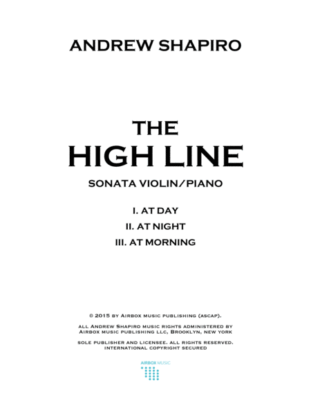The High Line: Sonata for Violin and Piano image number null
