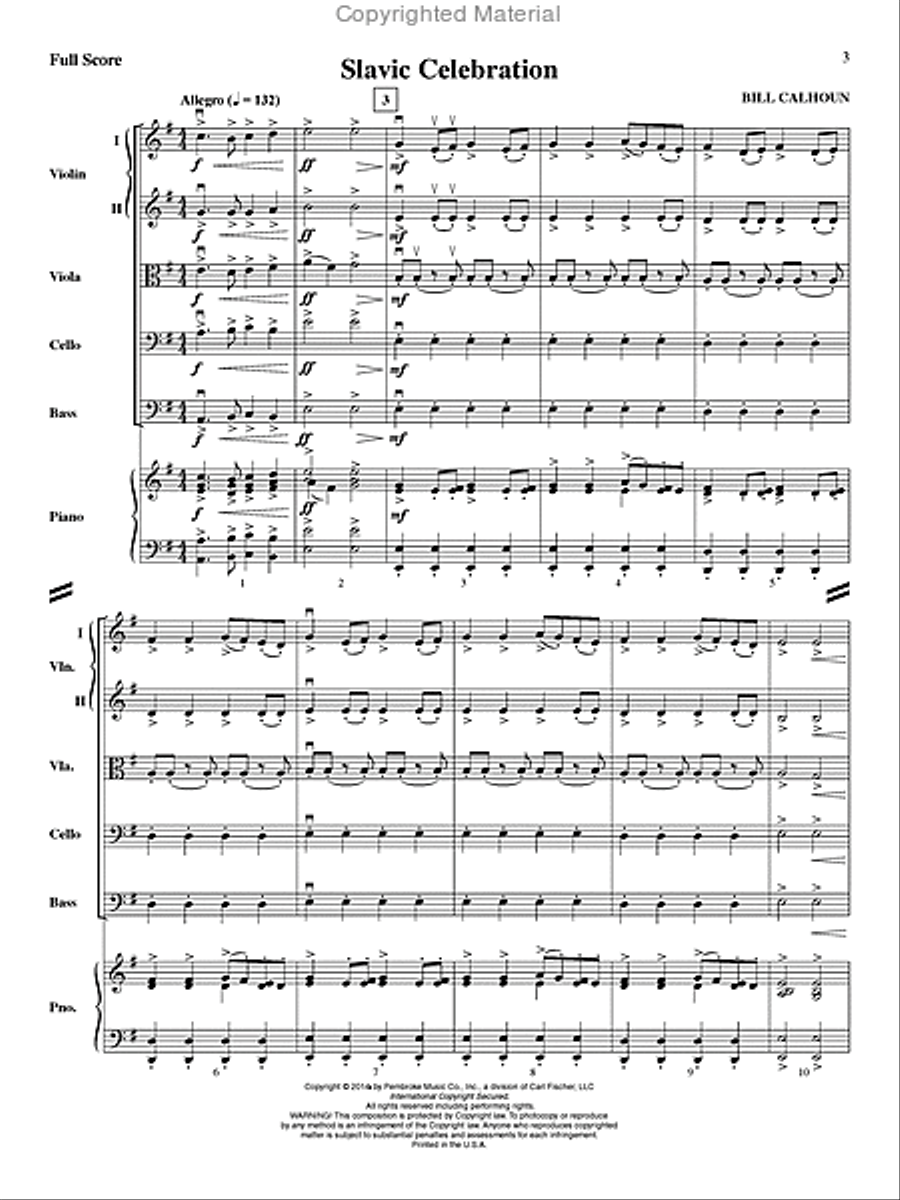 Slavic Celebration String Orchestra scores gallery preview page 2