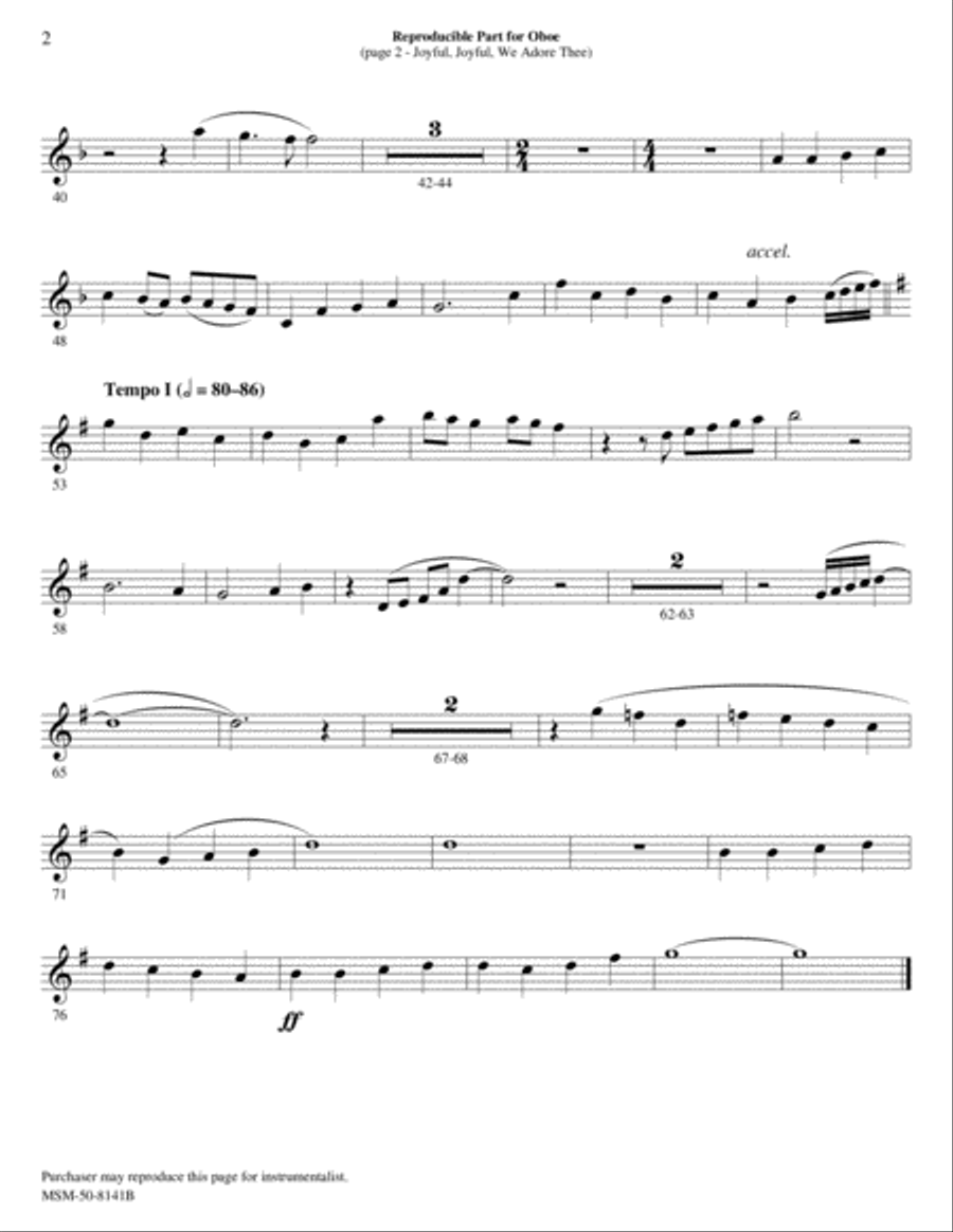 Joyful, Joyful, We Adore Thee (Downloadable Chamber Orchestra Parts) Chamber Orchestra scores gallery preview page 4