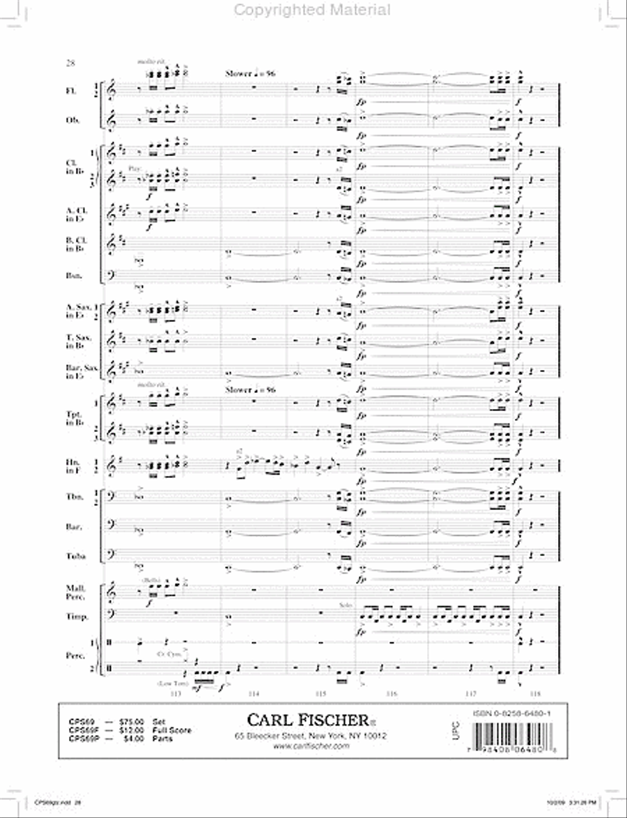 Orion's Sword Concert Band scores gallery preview page 29
