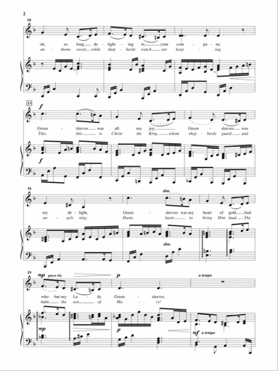Greensleeves (What Child Is This) [Low Voice] Low Voice scores gallery preview page 2