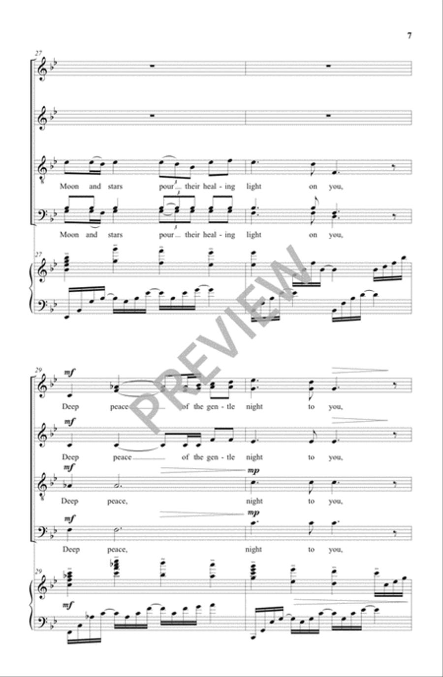 Deep Peace Deep Peace 4-Part scores gallery preview page 8