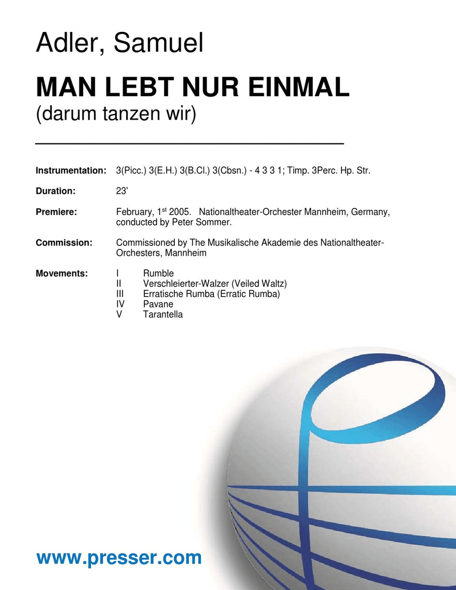 Man Lebt Nur Einmal