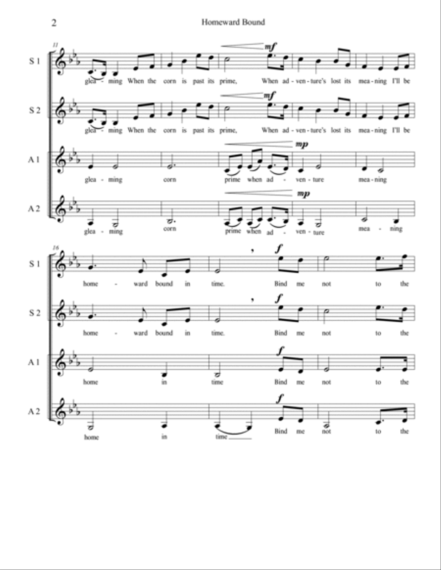 Homeward Bound Homeward Bound SSAA scores gallery preview page 2