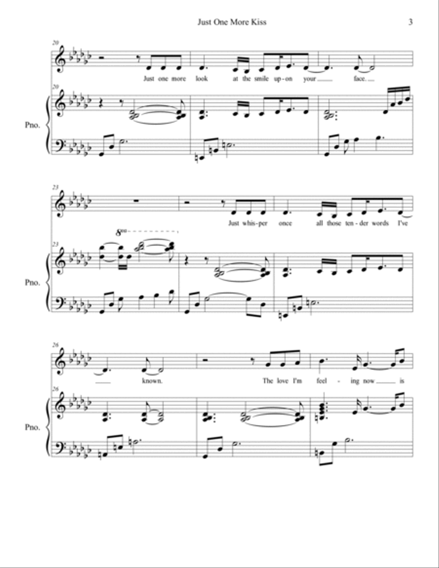 Just One More Kiss Voice scores gallery preview page 3