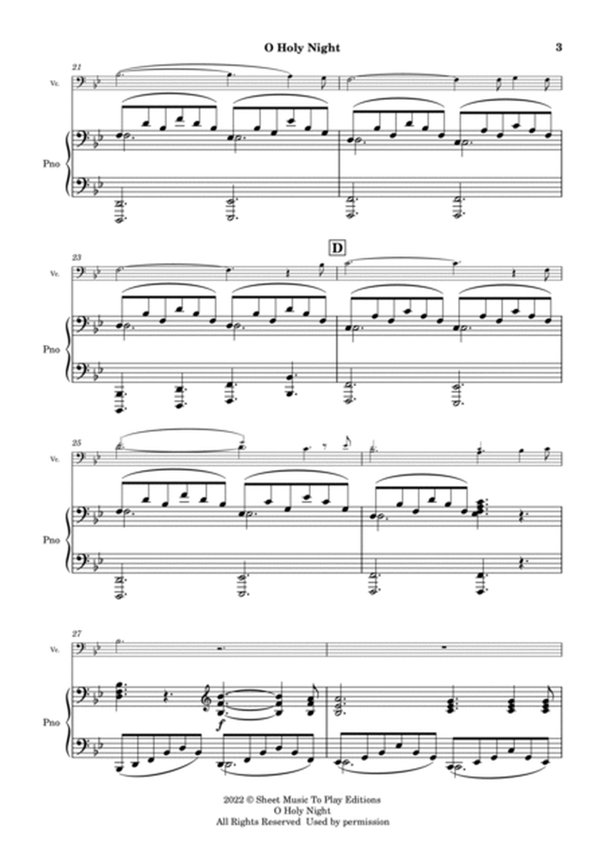 O Holy Night - Cello and Piano (Full Score and Parts) image number null