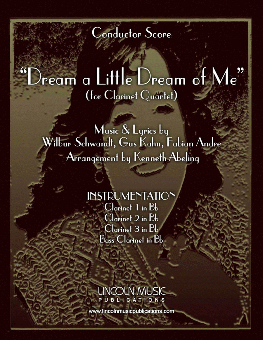 Dream A Little Dream Of Me Clarinet Quartet scores gallery preview page 1