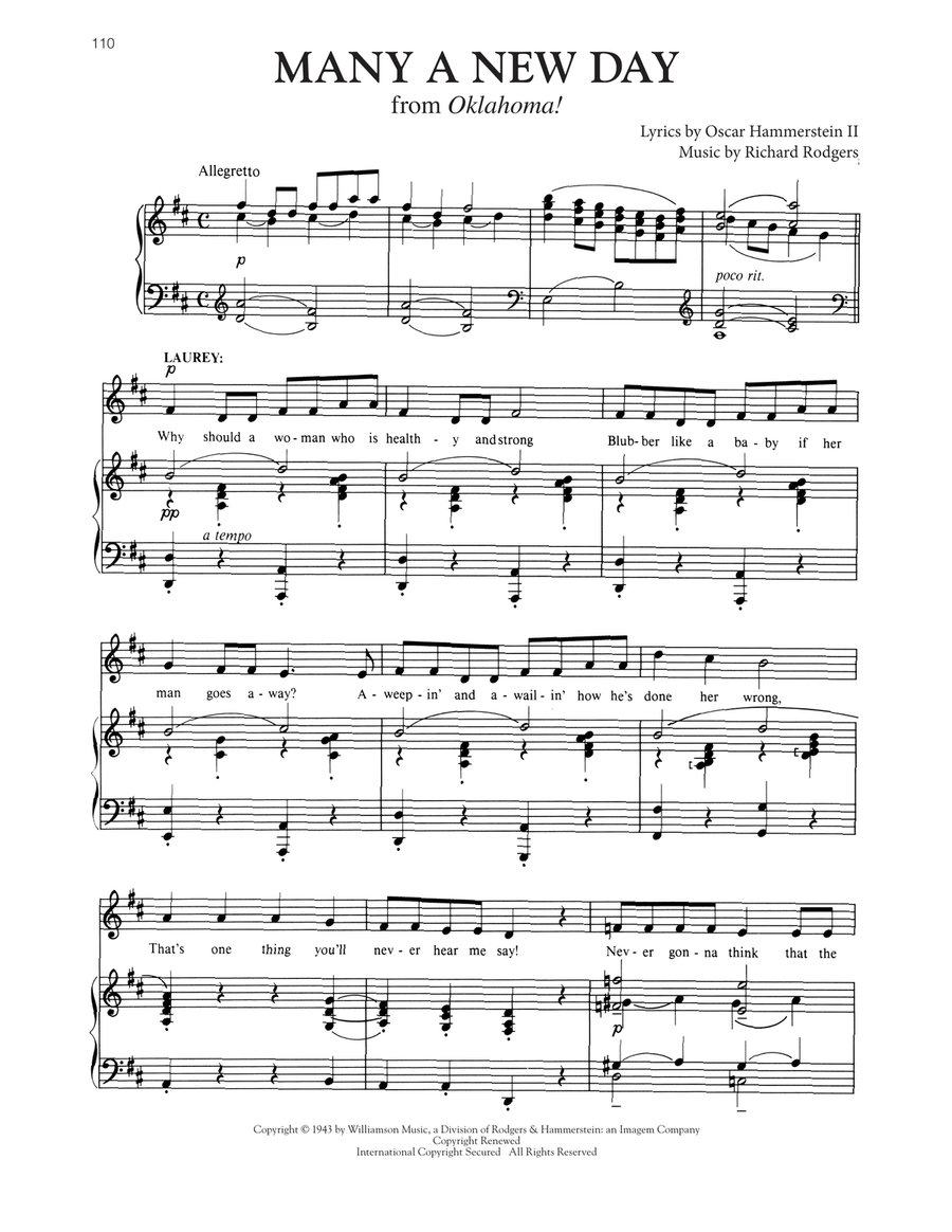Many A New Day (from Oklahoma!) Soprano Voice scores gallery preview page 1
