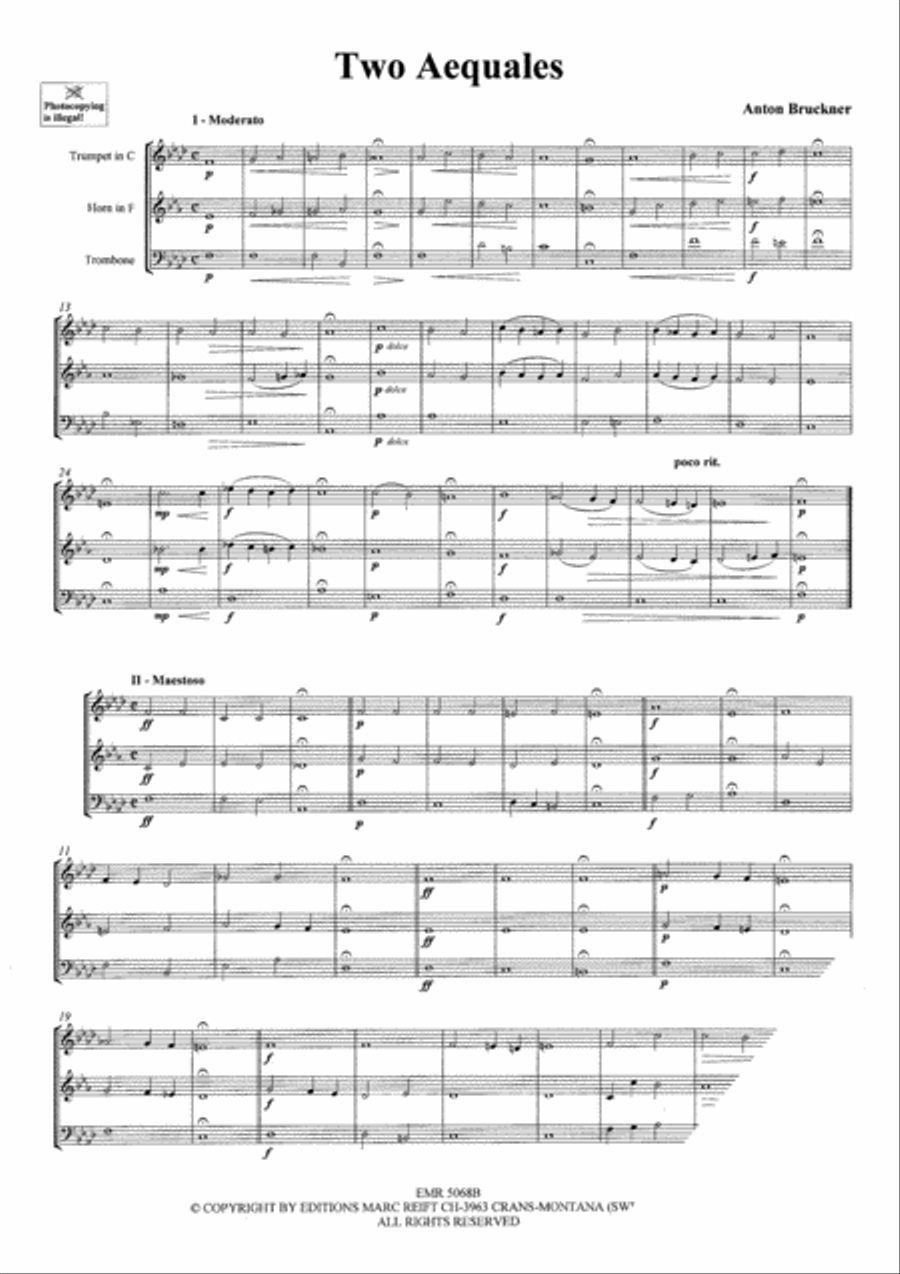 Aequale I & II Brass Trio scores gallery preview page 3