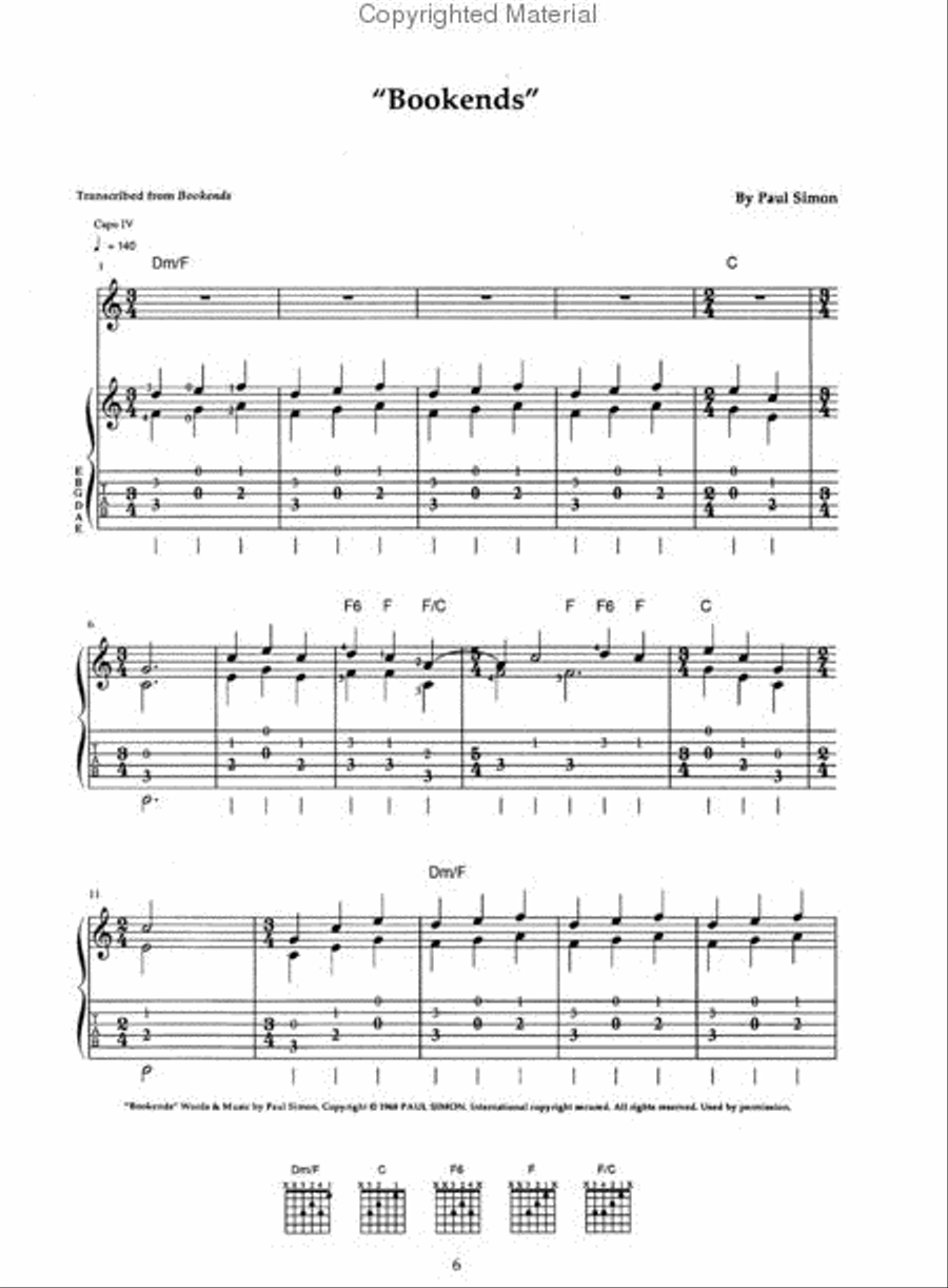 Paul Simon – Transcribed Electric Guitar scores gallery preview page 3