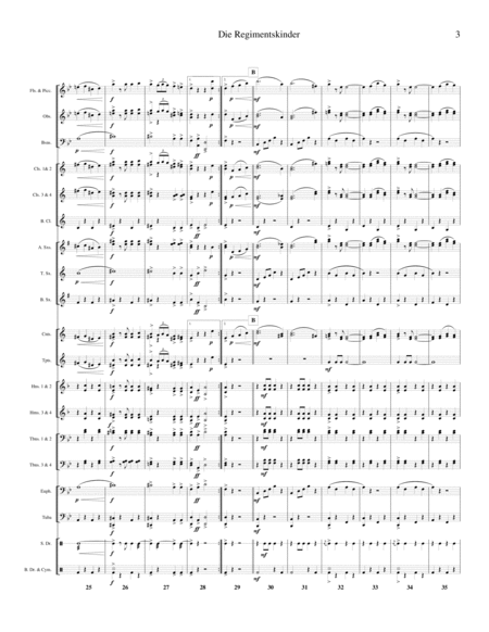 The Children of the Regiment (Die Regimentskinder) transcribed for concert band image number null