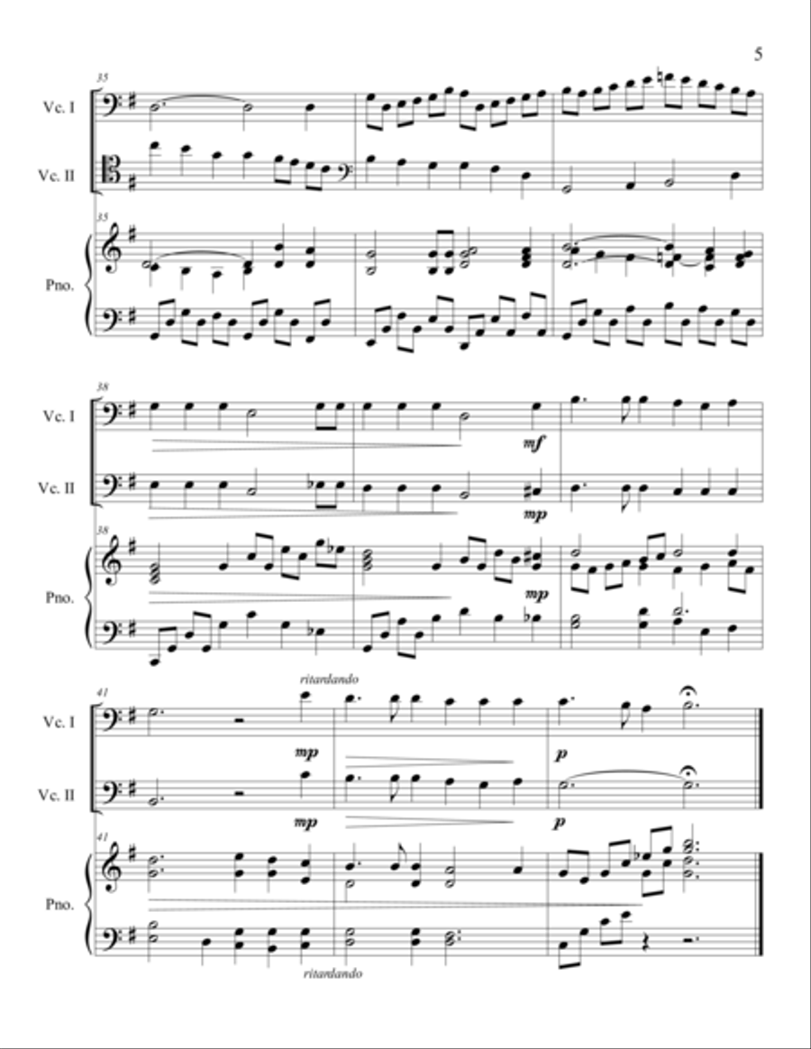 Calvary Covers It All for Cello Duet String Duet scores gallery preview page 5