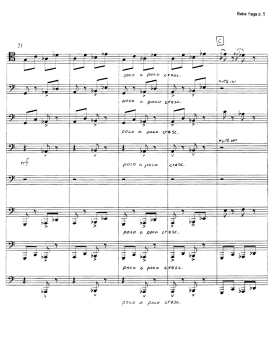 Baba Yaga Euphonium scores gallery preview page 6