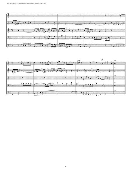 Fugue 18 from Well-Tempered Clavier, Book 1 (Conical Brass Quintet) image number null