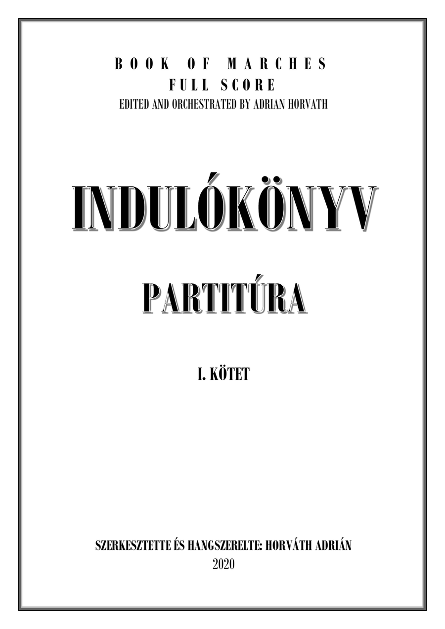 Indulókönyv 2020 - Partitúra I. kötet - Score Only Concert Band scores gallery preview page 3