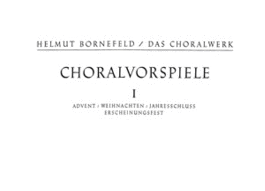 Chorale Preludes I (Advent - Epiphany)