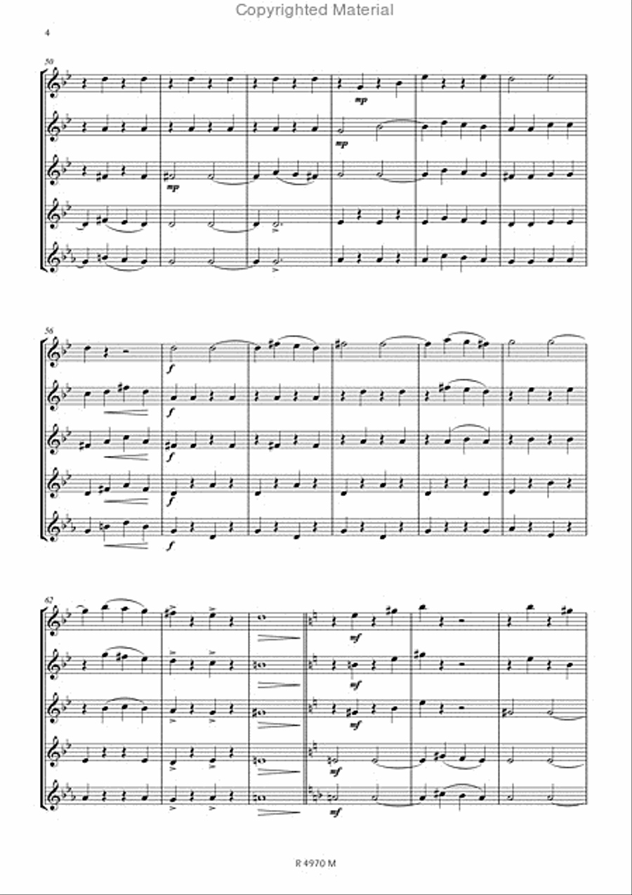 Hava nagila, 4 flûtes Flute scores gallery preview page 5