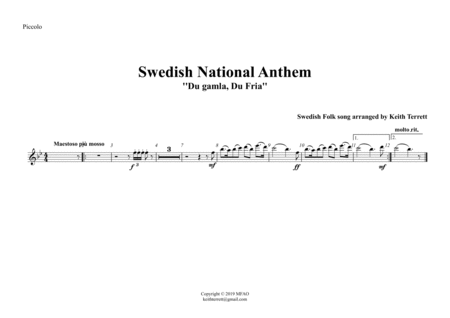 Swedish National Anthem for Symphony Orchestra (Kt Olympic Anthem Series) image number null