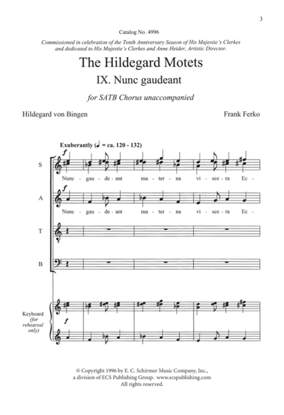 The Hildegard Motets: 9. Nunc gaudeant (Downloadable)