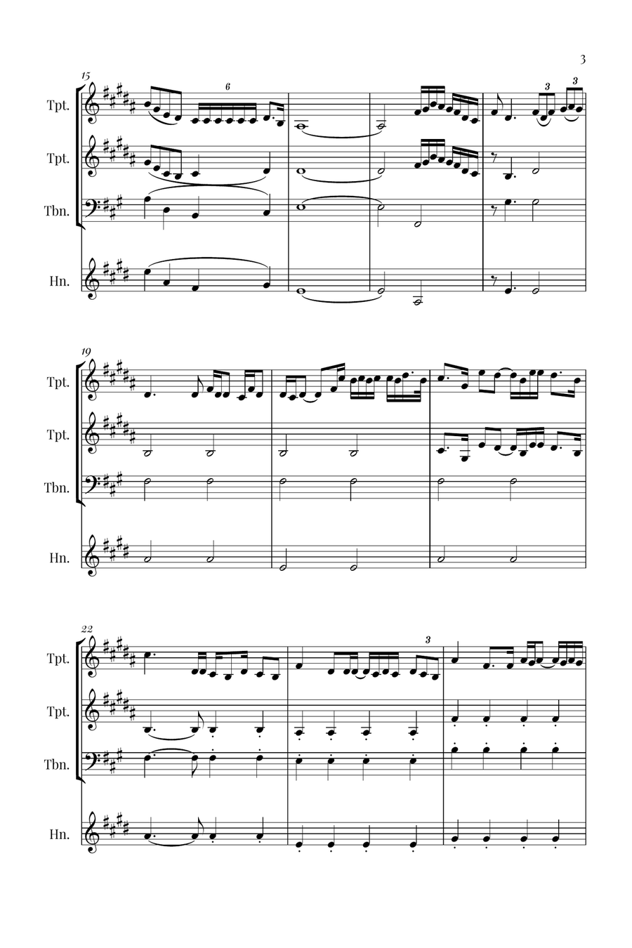 Die With A Smile Die With A Smile Brass Quartet scores gallery preview page 3