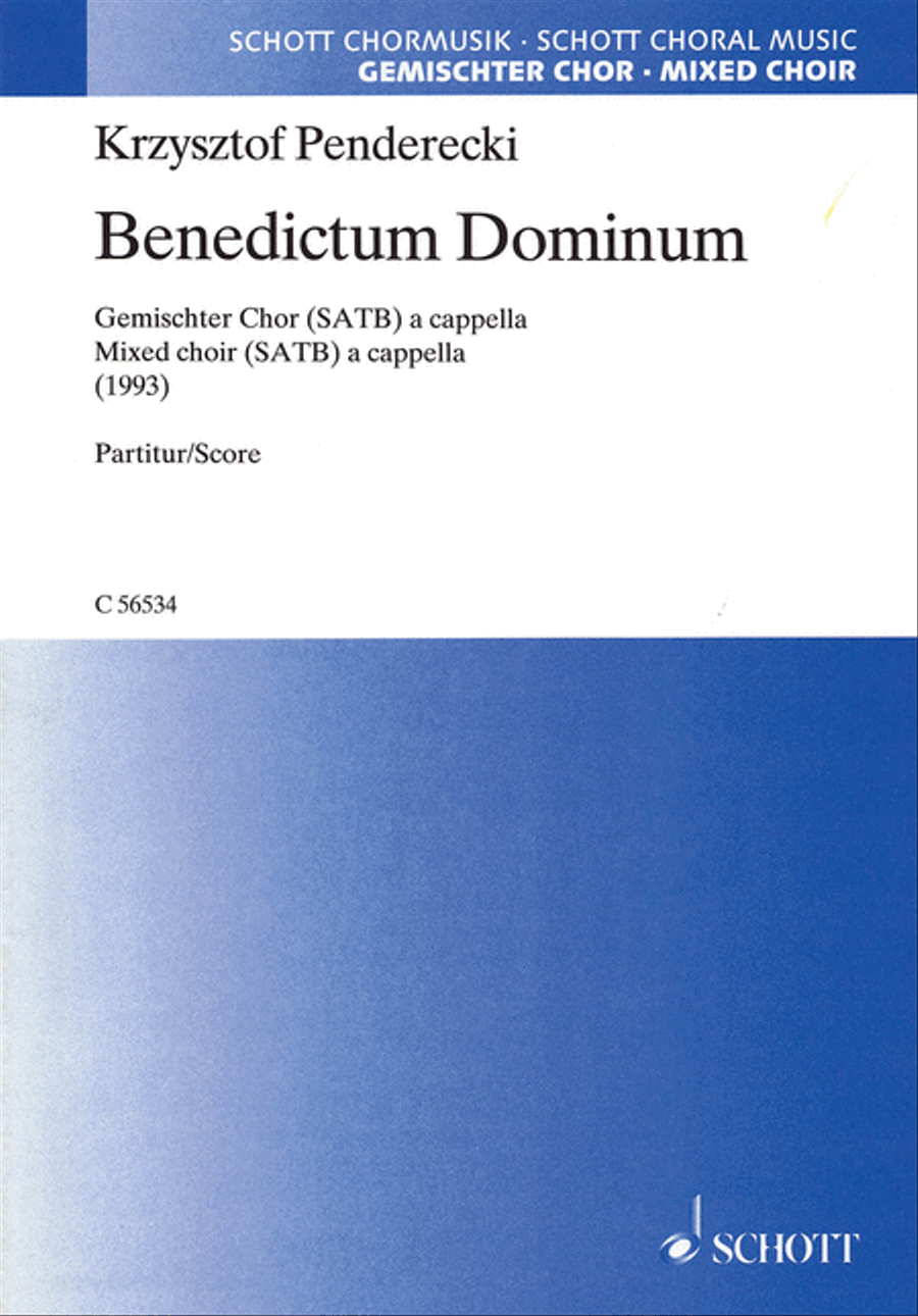 Benedictum Dominum 4-Part scores gallery preview page 1