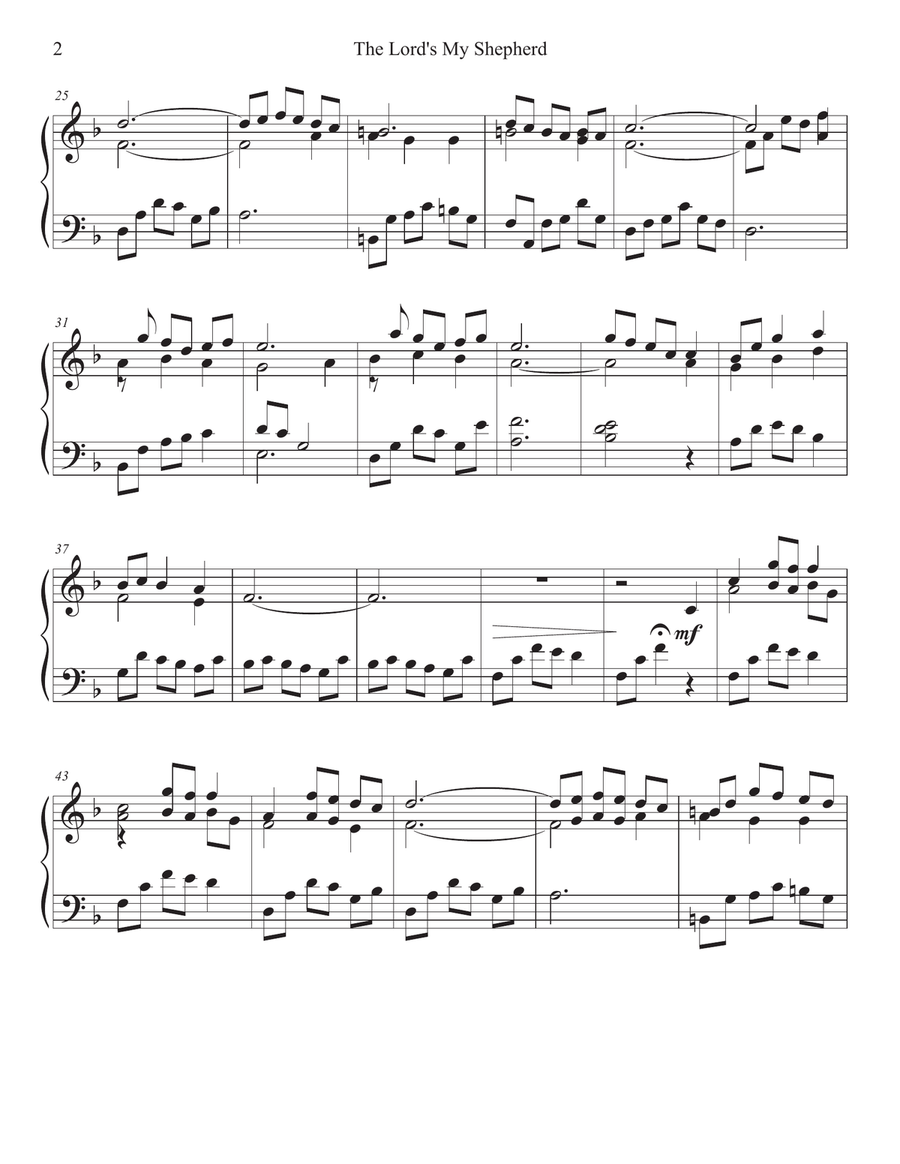 The Lord's My Shepherd Piano Solo scores gallery preview page 2
