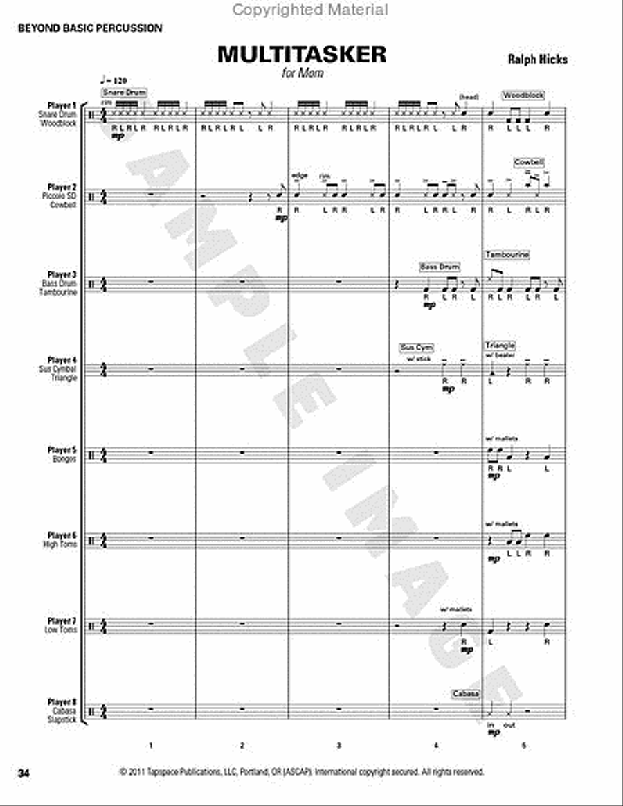 Beyond Basic Percussion Percussion scores gallery preview page 16