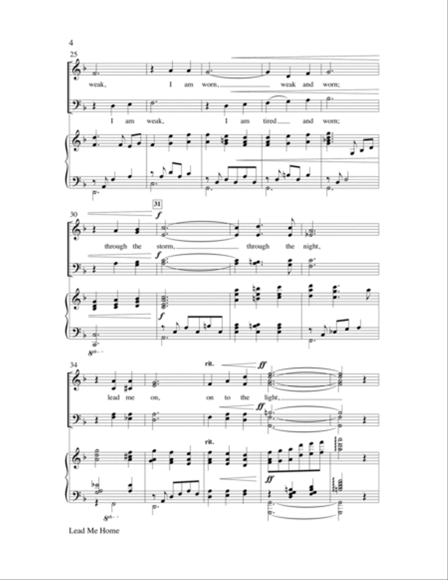 Lead Me Home (Precious Lord, Take My Hand) with Softly and Tenderl-Digital Version Choir scores gallery preview page 4