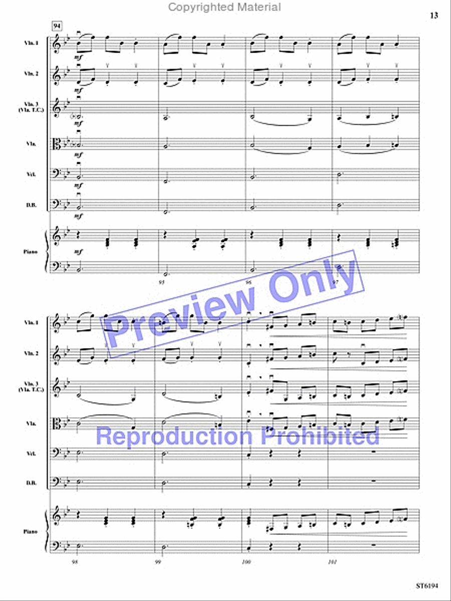 Sleeping Beauty Waltz String Orchestra scores gallery preview page 12