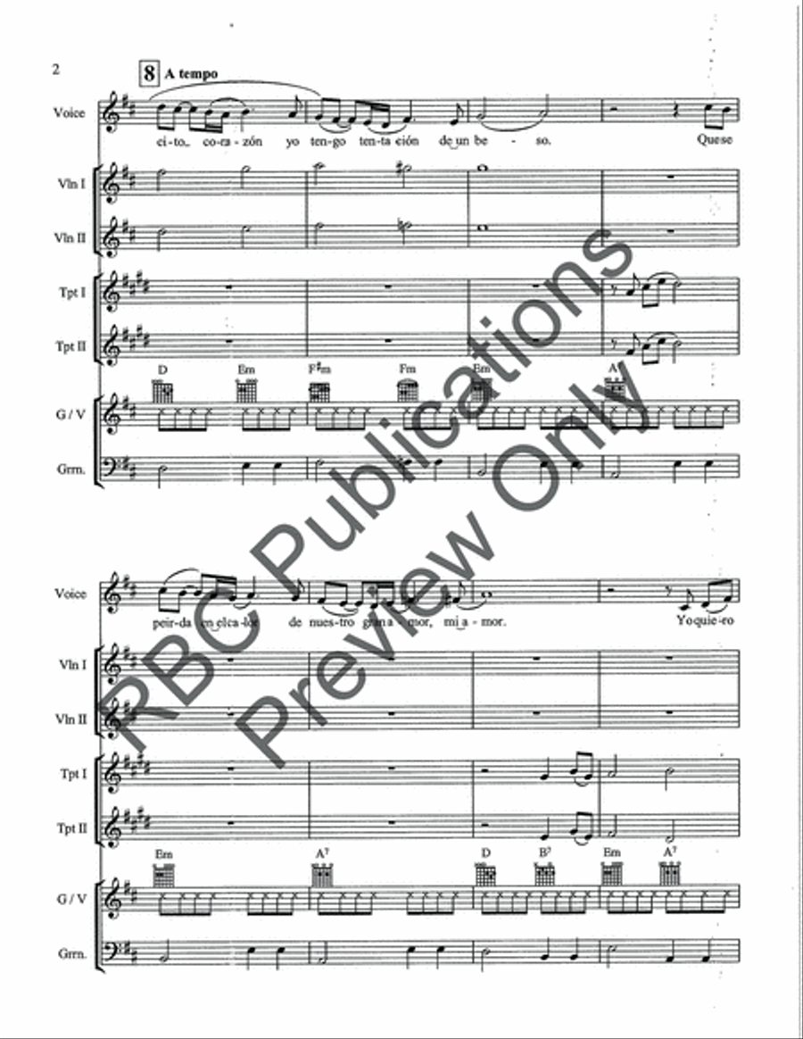 Amoecito Corazón (Score) Amoecito Corazón (Score) Voice scores gallery preview page 4