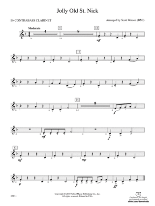 Jolly Old St. Nick: (wp) B-flat Contrabass Clarinet