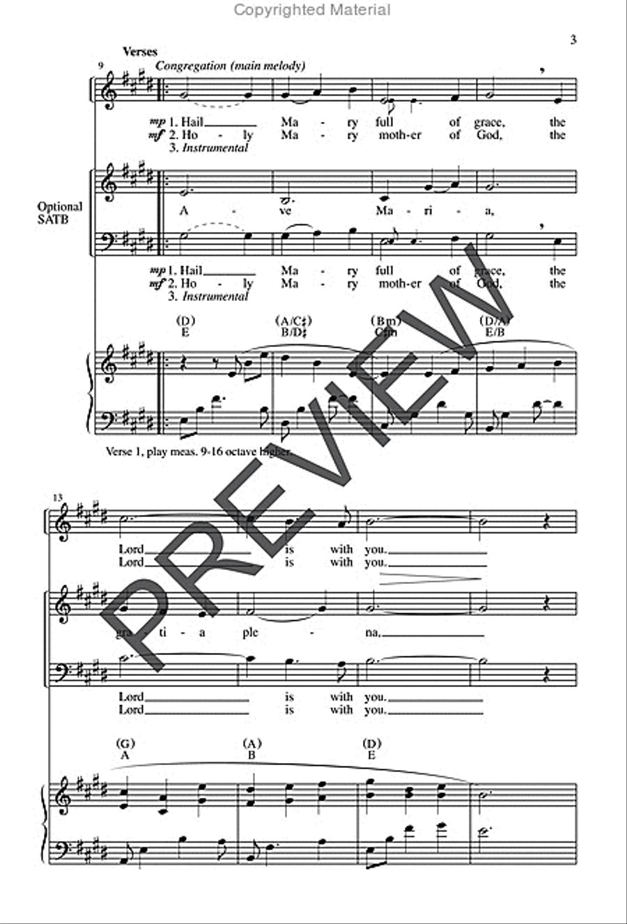 Ave Maria 4-Part scores gallery preview page 3